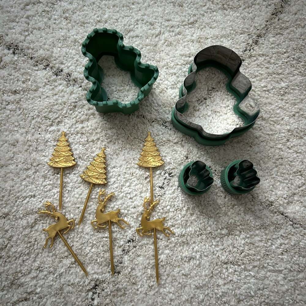 Christmas Tree Cookie Cutters And Picks Set